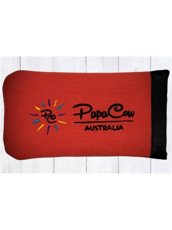 Tangerine Phone/Glasses Case (Black Trim, Black Text, Ocean Logo)