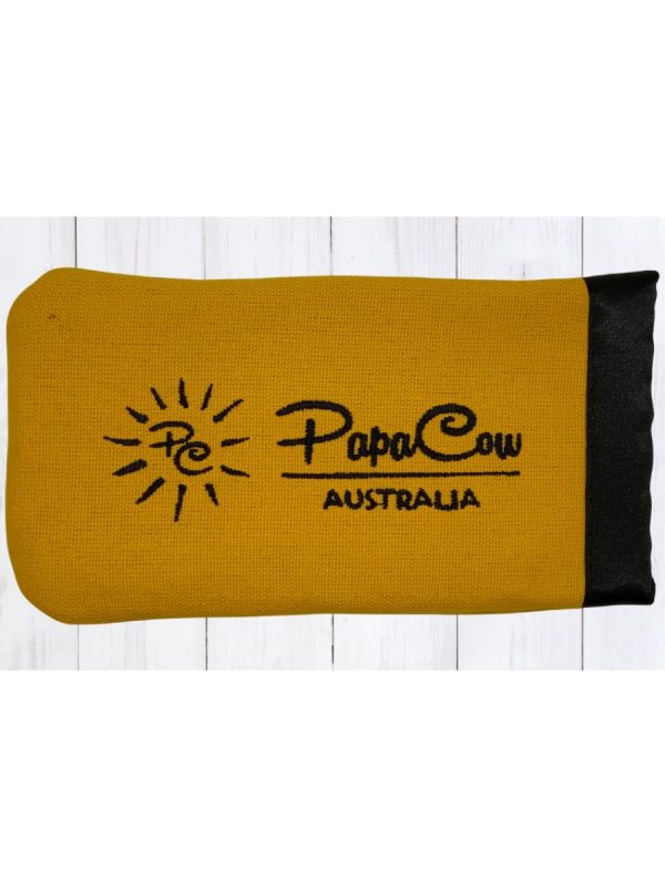 Vibrant Yellow Phone/Glasses Case (Black Trim, Black Text, Black Logo)
