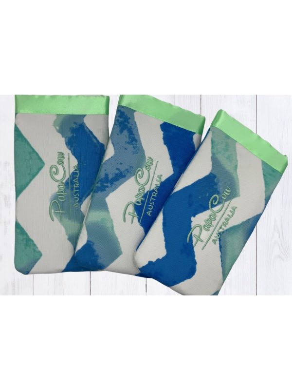 Ocean Abstract Phone/Glasses Case (Olive Trim, Olive Text) - Image 2