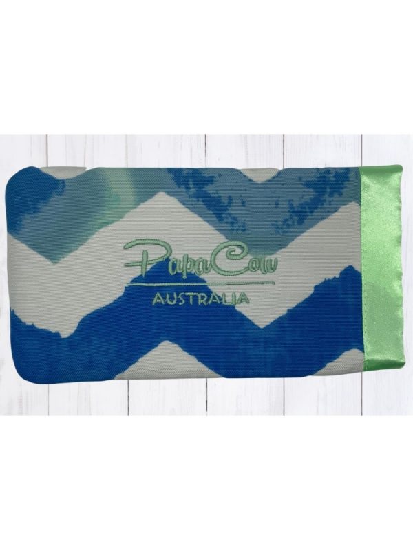 Ocean Abstract Phone/Glasses Case (Olive Trim, Olive Text)