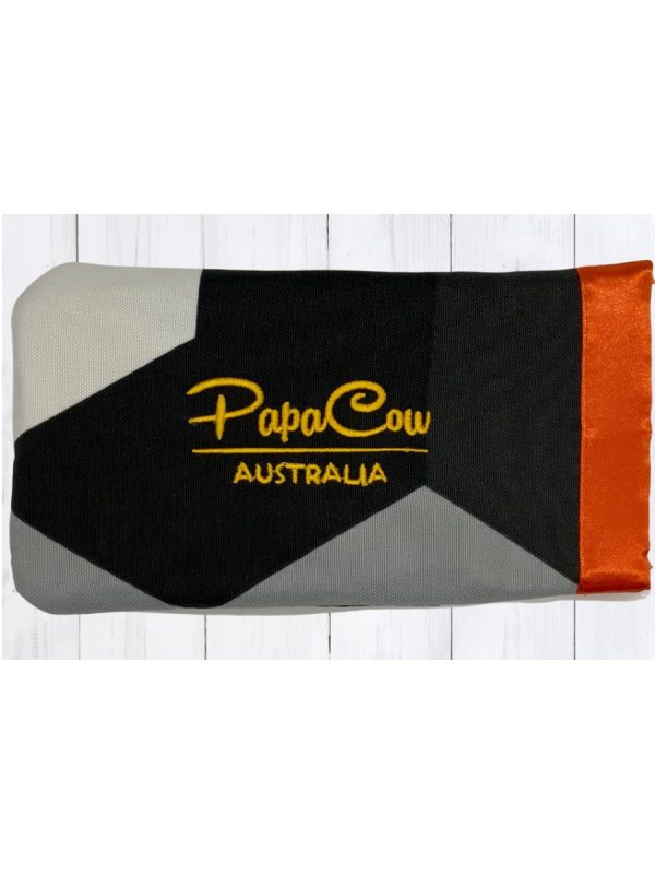 Geometric Phone/Glasses Case (Orange Trim, Yellow Text)