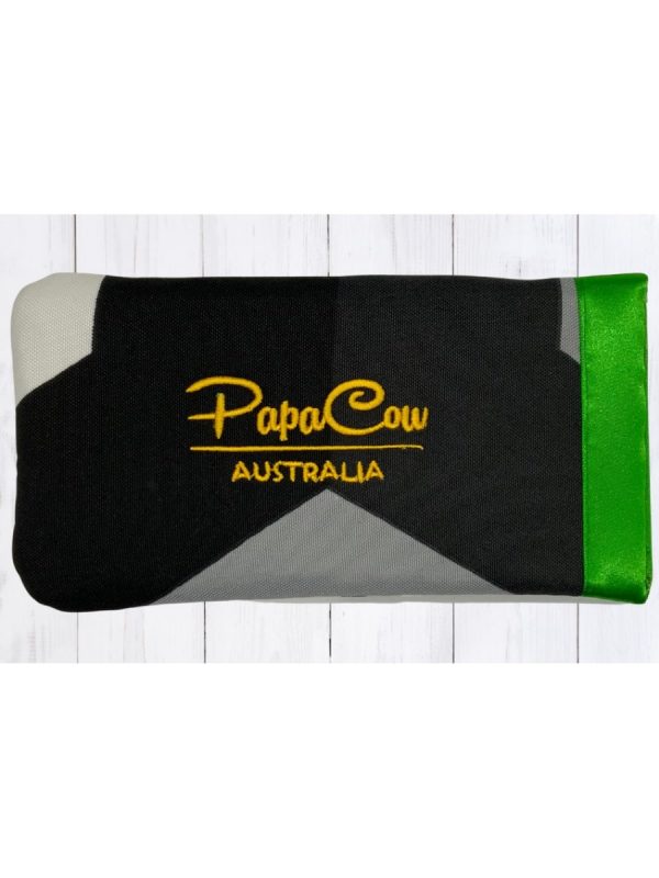Geometric Phone/Glasses Case (Green Trim, Yellow Text)