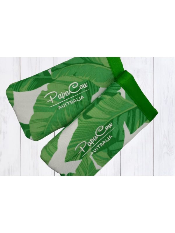 Green Foliage on White Phone/Glasses Case (L. Green Trim, White Text) - Image 2