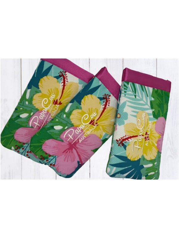 White Floral Phone/Glasses Case (Pink Trim, White Text) - Image 2
