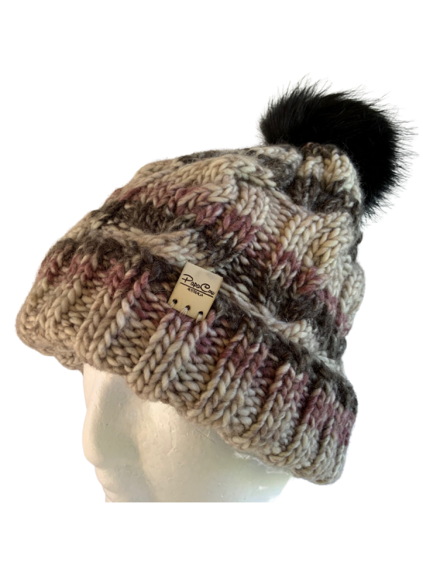 Mocha Cable Beanie - Image 2