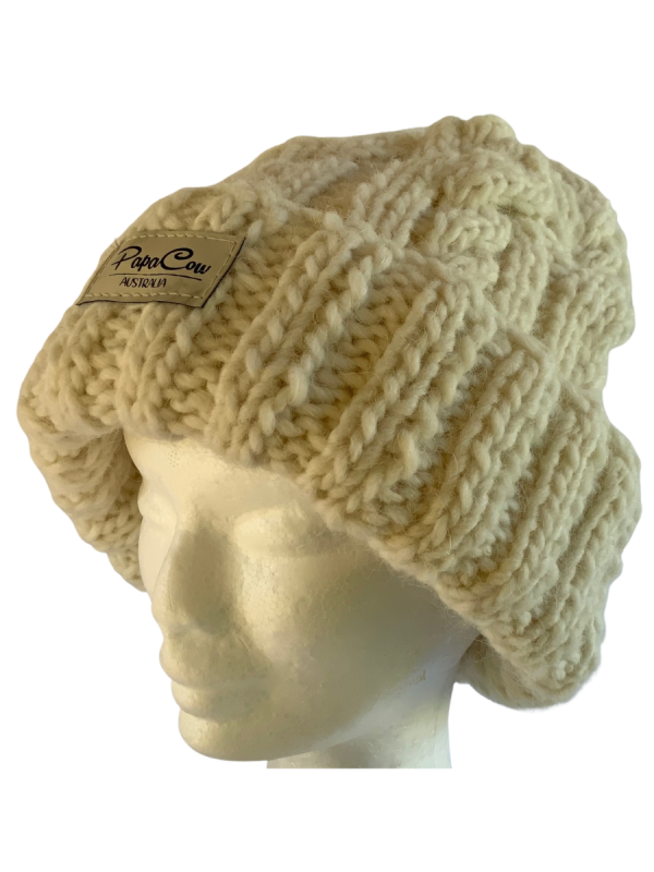 Soft Cream Cable Beanie - Image 2