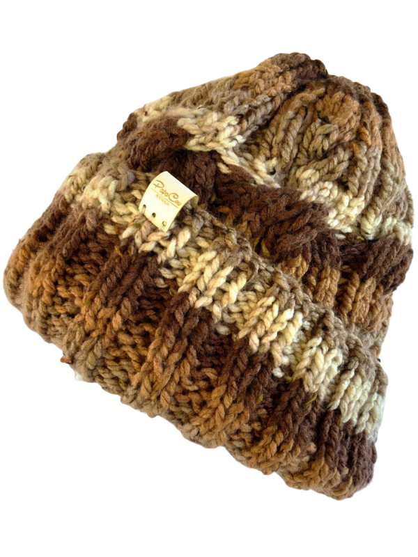 Mocha Chocolate Cable Beanie - Image 2