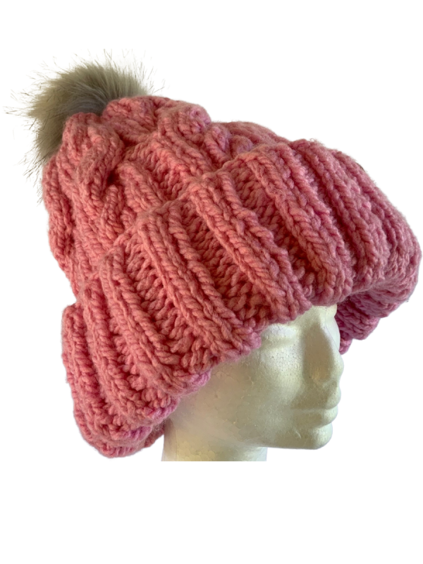 Snapdragon Pink Cable Beanie - Image 2