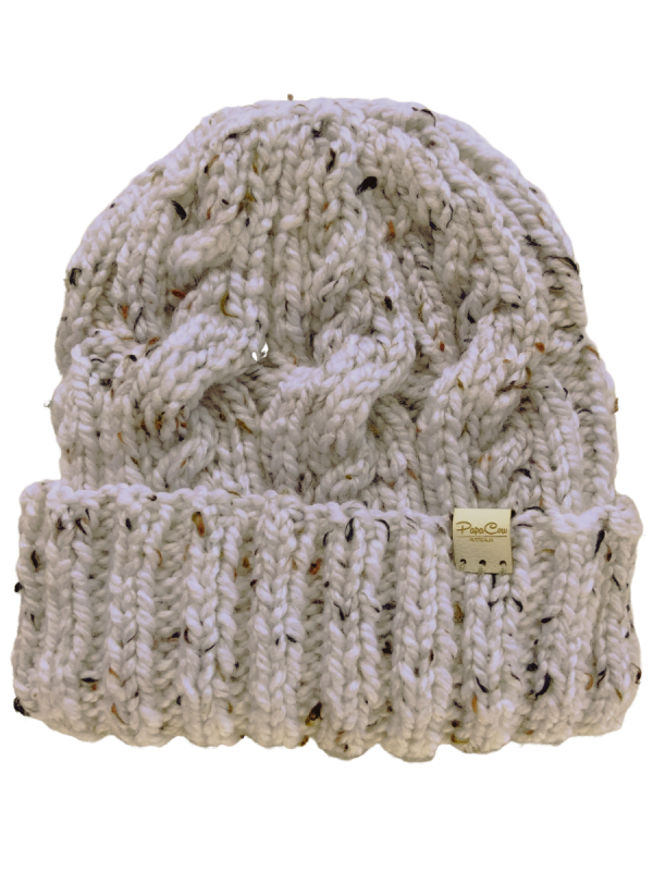 Mushroom Fleck Cable Beanie