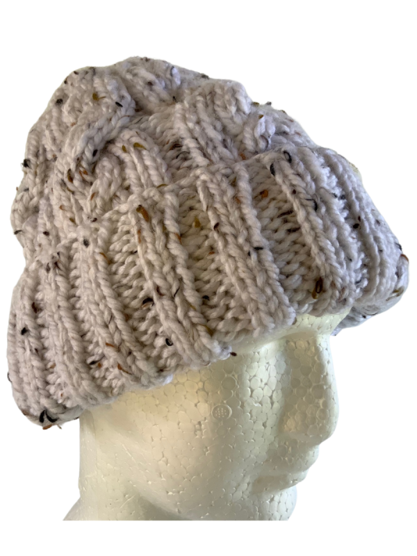 Mushroom Fleck Cable Beanie - Image 3