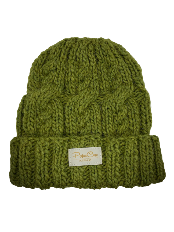 Pine Green Cable Beanie