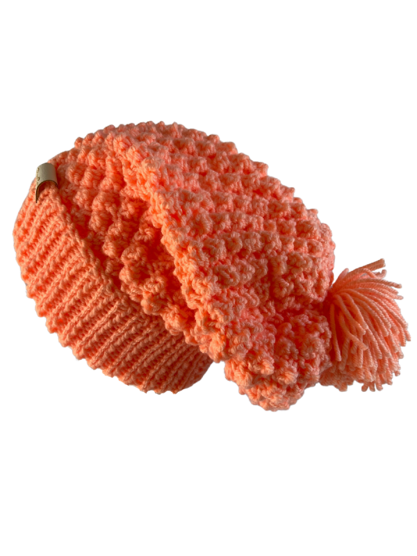 Tangerine Slouchy Beanie - Image 2
