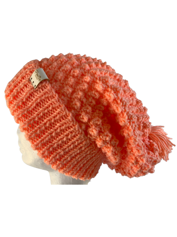 Tangerine Slouchy Beanie - Image 3