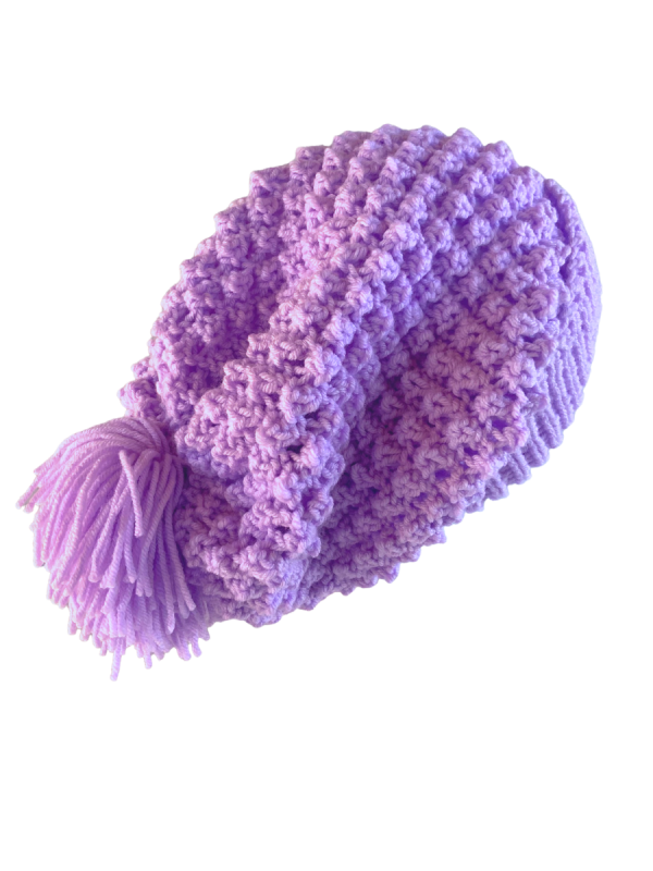 Violet Slouchy Beanie - Image 2