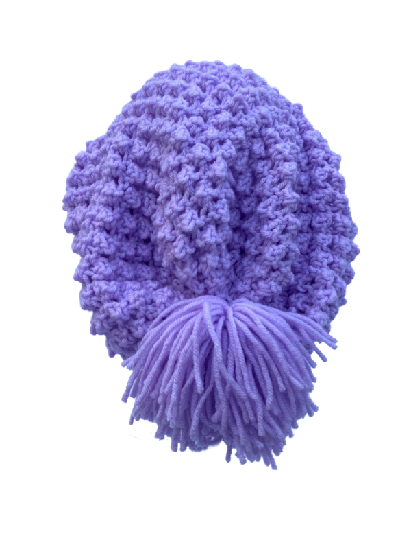 Violet Slouchy Beanie - Image 3