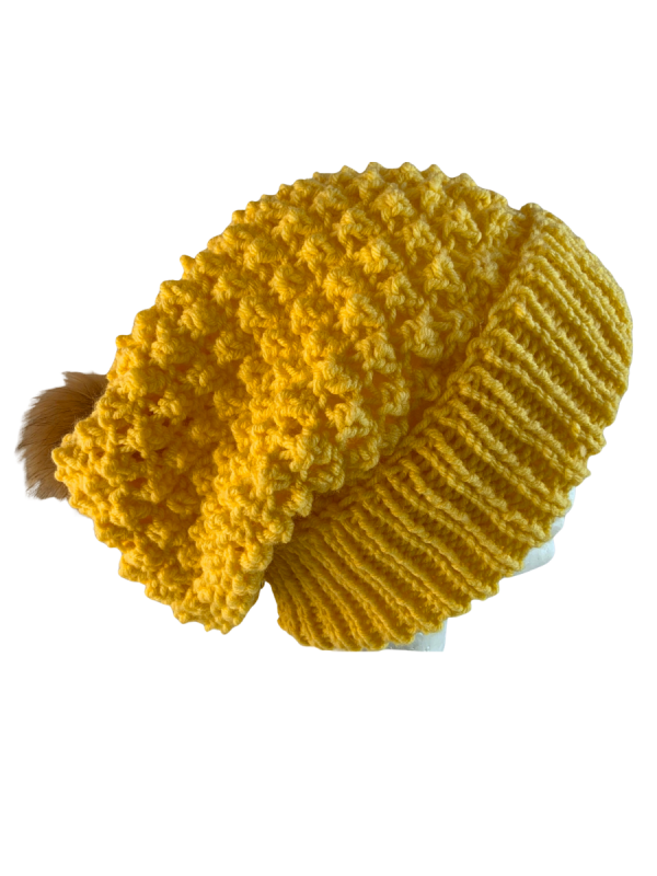 Lemon Slouchy Beanie - Image 2