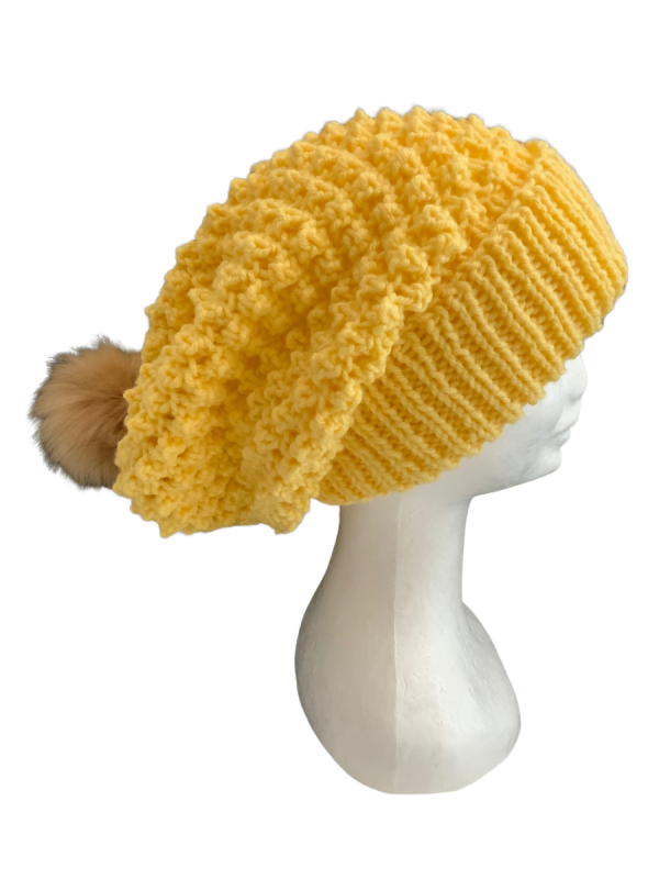 Lemon Slouchy Beanie