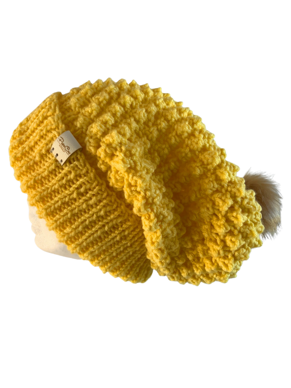 Lemon Slouchy Beanie - Image 3