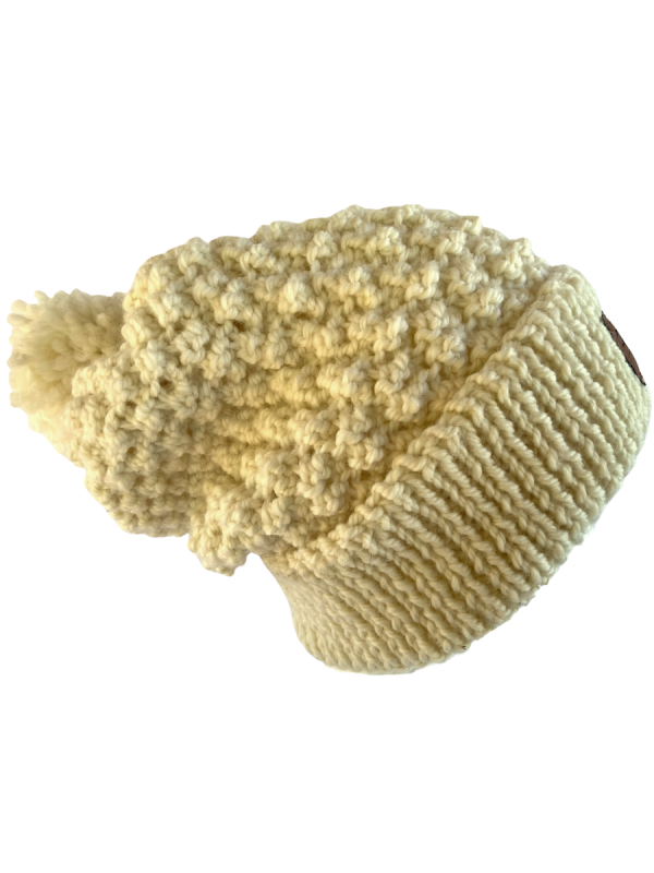 Daisy Slouchy Pom Pom Beanie
