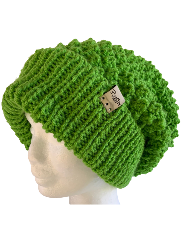 Emerald Green Slouchy Beanie - Image 2