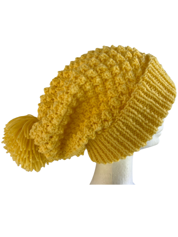 Daffodil Yellow Slouchy Beanie