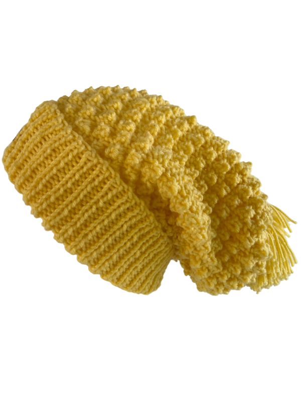 Daffodil Yellow Slouchy Beanie - Image 2