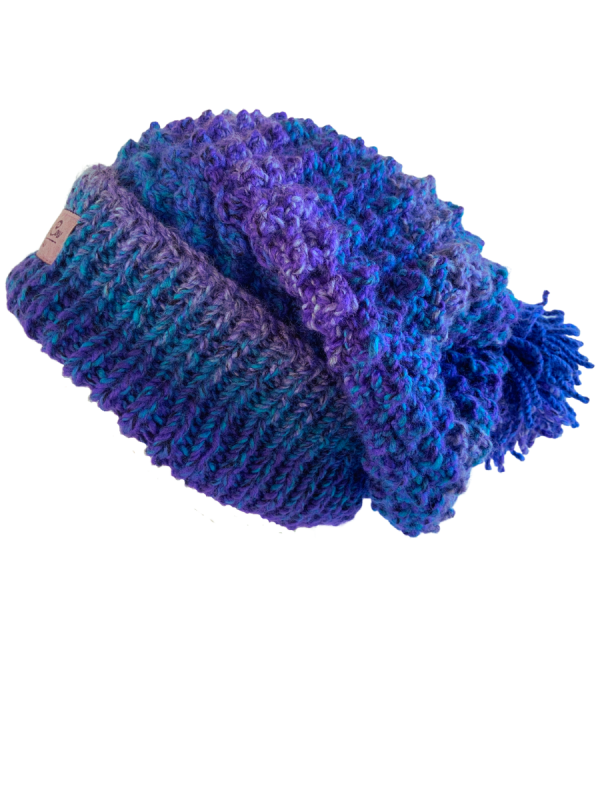 Shades of Purple Slouchy Beanie - Image 2