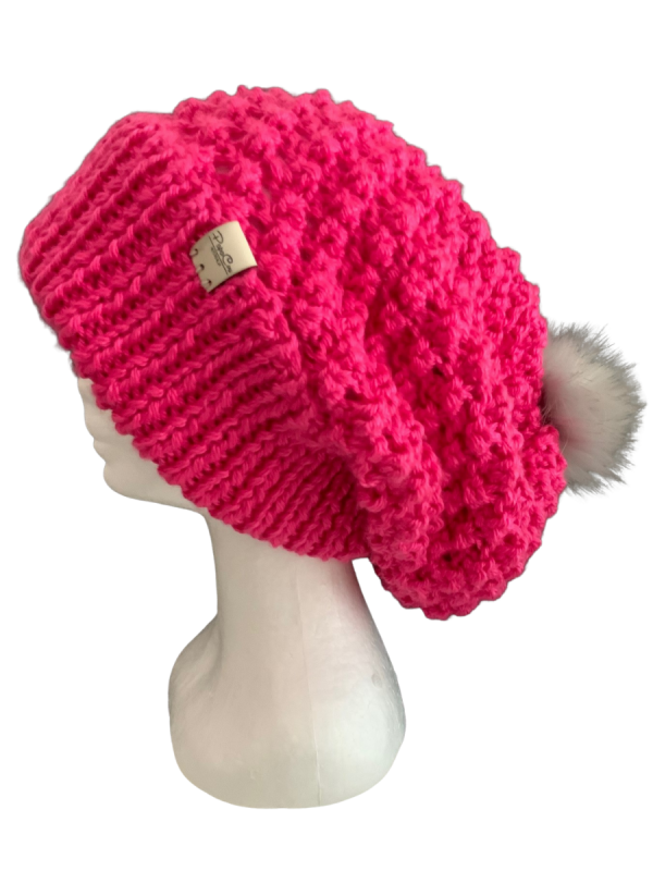 Magenta Slouchy Beanie