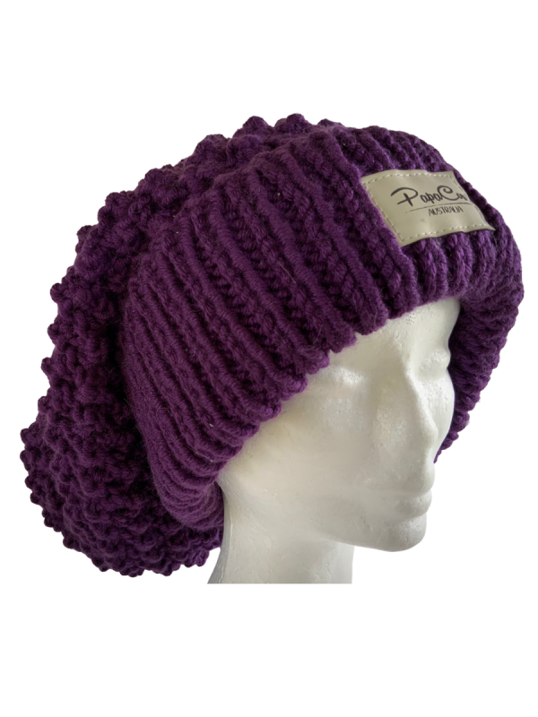 Burgundy Slouchy Beanie - Image 3
