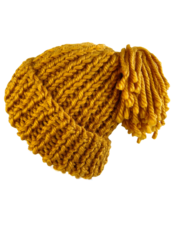 Tuscan Sun Yellow Ribbed Beanie - Image 3