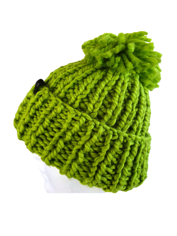 Lime Green Ribbed Beanie