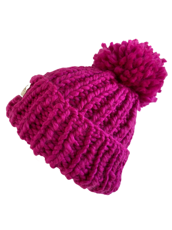 Hot Pink Ribbed Beanie