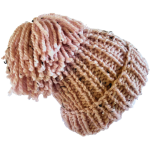 Blush Tweed Ribbed Beanie