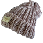 Blush Tweed Ribbed Beanie - Image 3