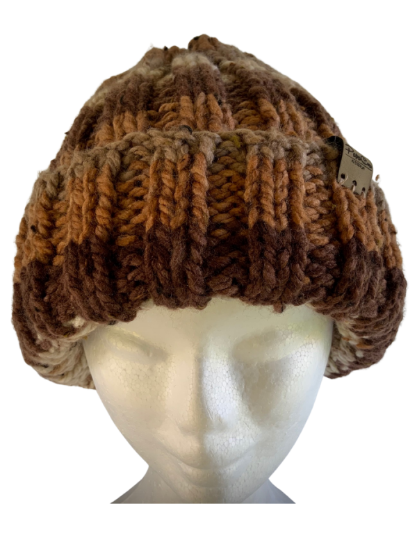 Chocolate Ribbed Beanie - Image 3