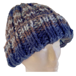 Stormy Blue Ribbed Beanie - Image 2
