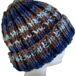 Stormy Blue Ribbed Beanie - Image 3