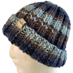 Stormy Blue Ribbed Beanie