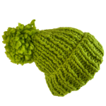 Parakeet Green Ribbed Pom Pom Beanie