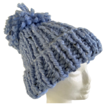 Tweed Carolina Blue Pom Pom Beanie - Image 3