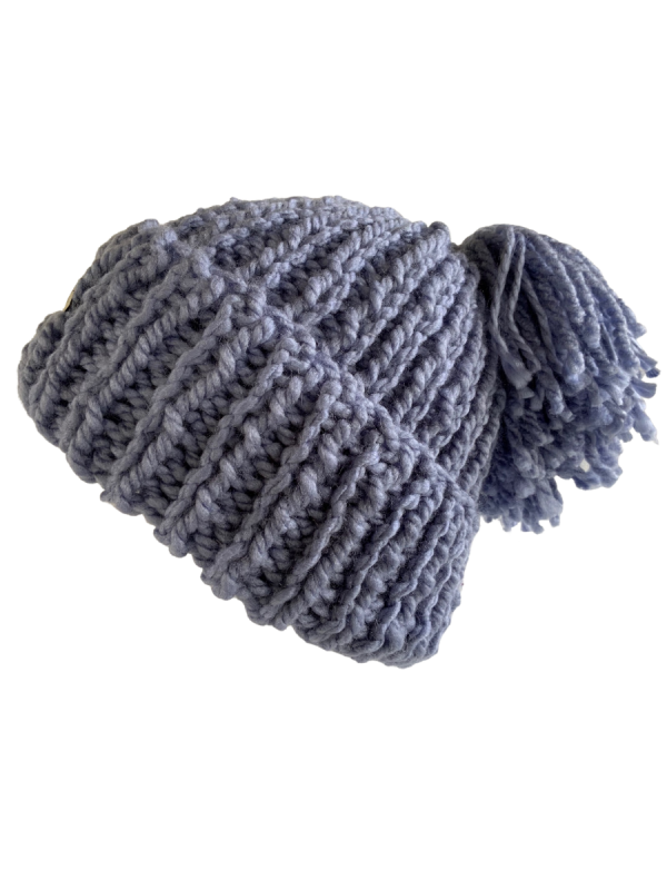 Blue Steel Ribbed Beanie - Image 3