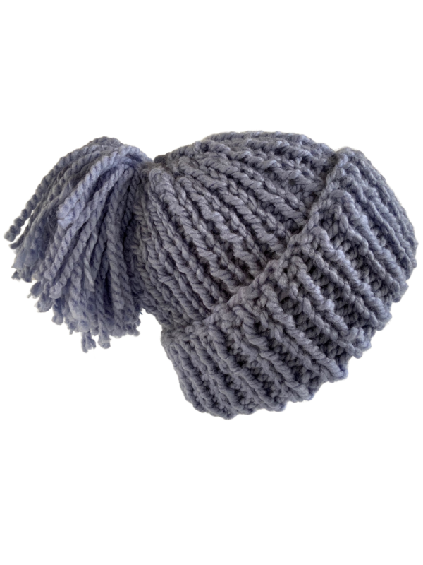 Blue Steel Ribbed Beanie - Image 4