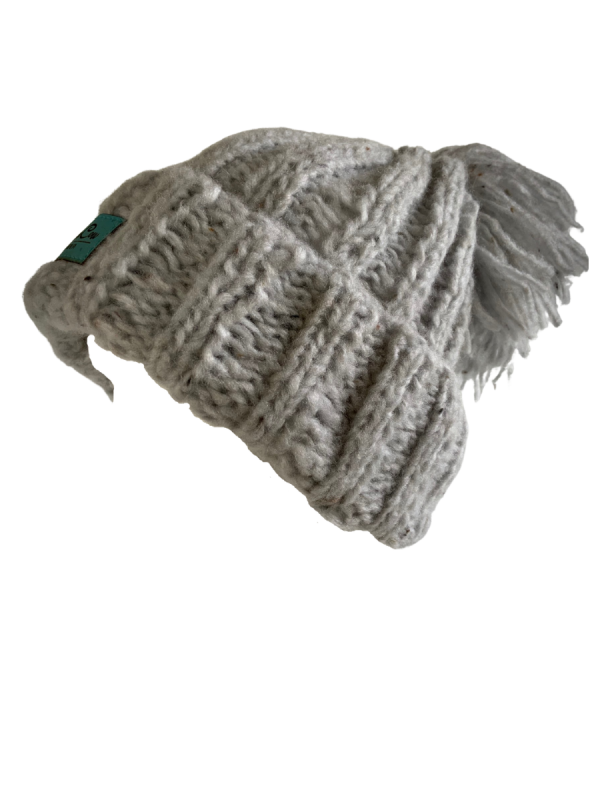 Silver Fox Tweed Ribbed Beanie - Image 4