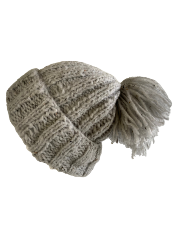 Silver Fox Tweed Ribbed Beanie