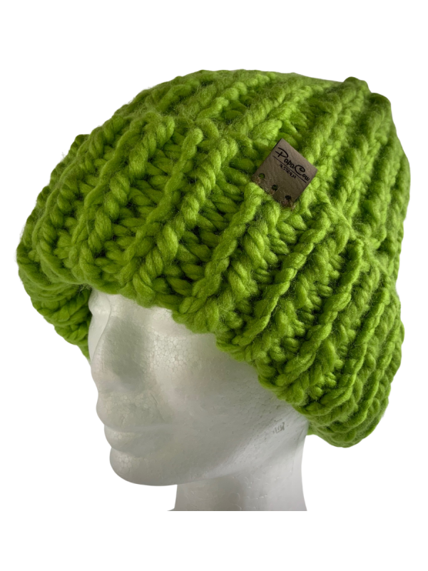 Pear Green Ribbed Beanie - Image 2
