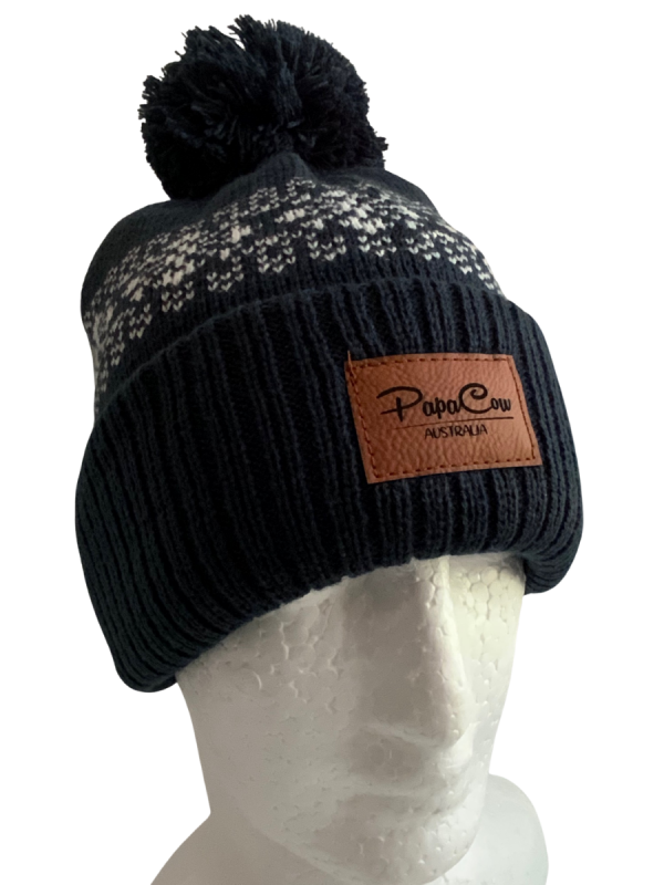 Navy Flake Beanie - Image 3