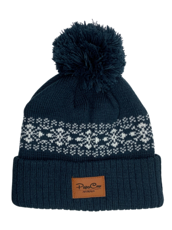 Navy Flake Beanie