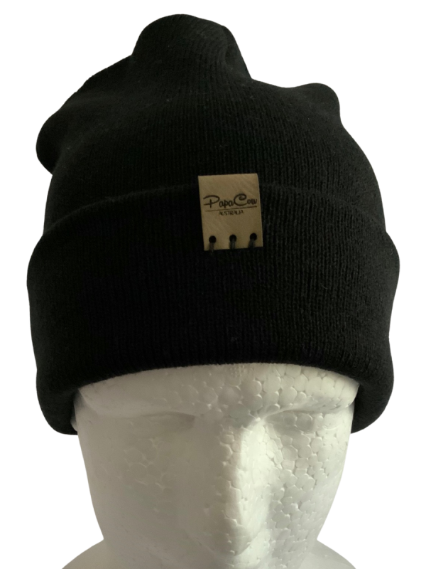 Black Cuff Beanie - Image 2