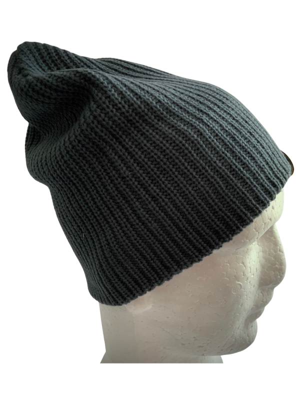 Petrol Blue Cable Beanie - Image 2