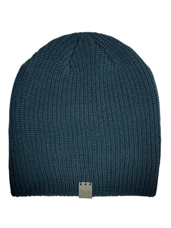 Petrol Blue Cable Beanie
